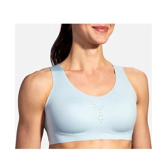 Brooks Dare Crossback Run Bra 40AB Glacier Blue High Impact Sports Bra NEW - Picture 2 of 7